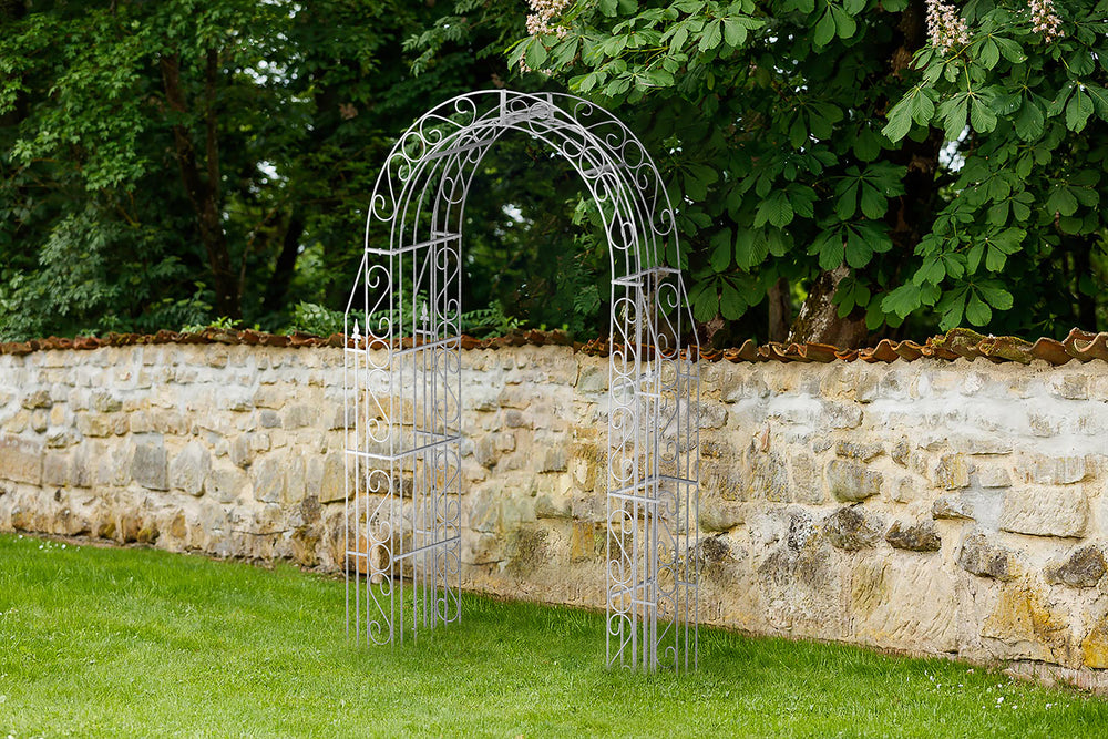 Stabiler Rosenbogen Calabria aus Metall in feuerverzinkt Stabiler Rosenbogen Calabria aus Metall in feuerverzinkt