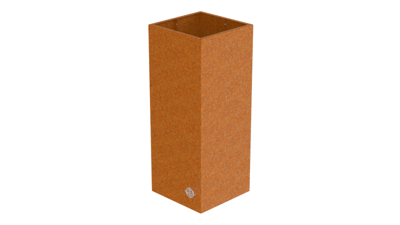 Hochbeet Manarola 40x40x100 cm aus Cortenstahl als 3D-Modell