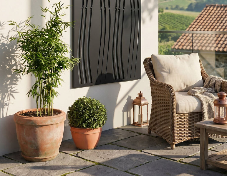 Kleinen Balkon gestalten – Ideen für mehr Grün mit Pflanzkübel, Rankgitter & Hochbeet